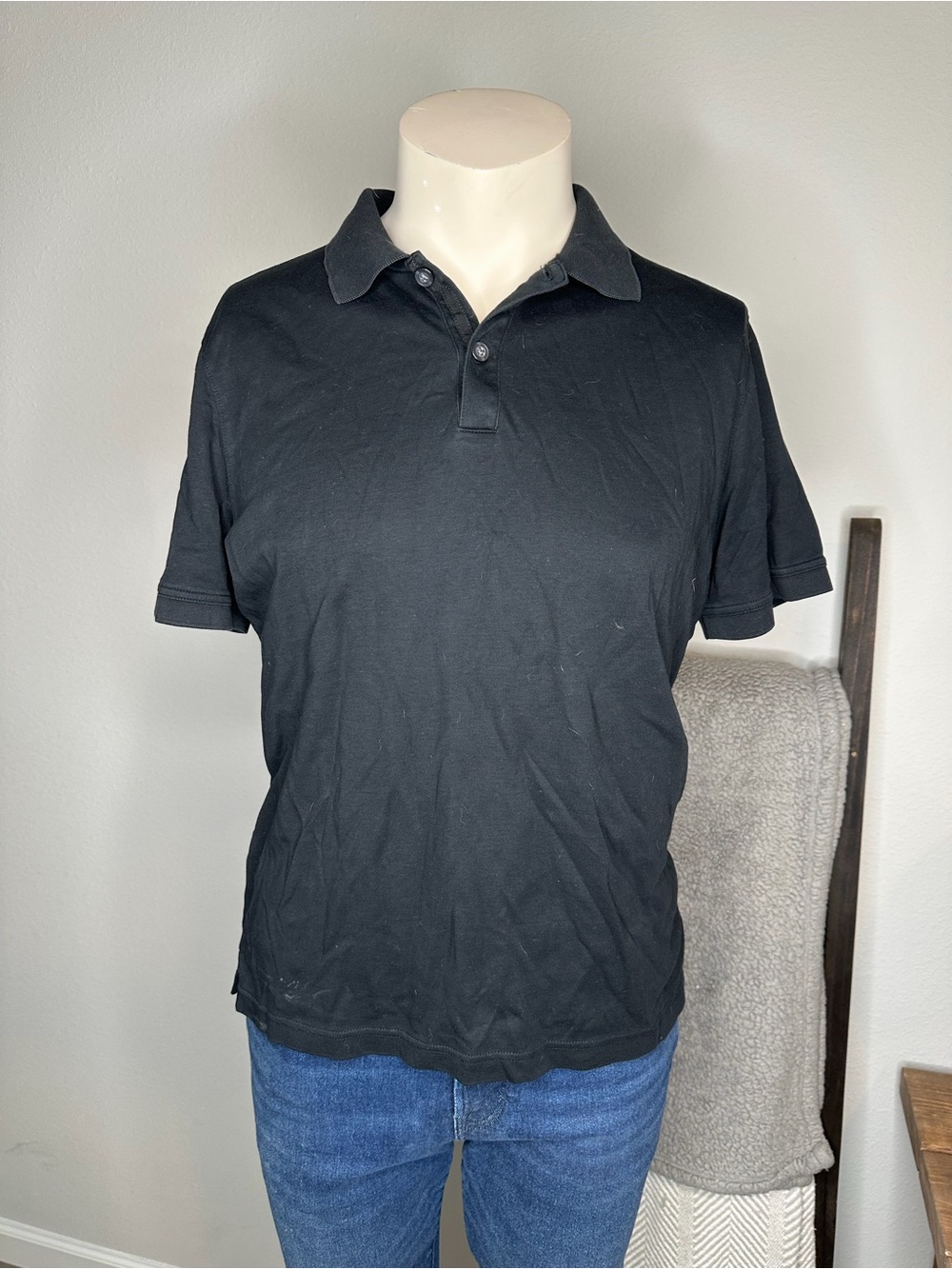 Banana Republic Black Short Sleeve Polo